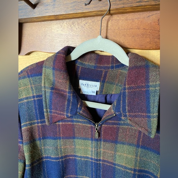 VAN HEUSEN Plaid Jacket - Size 14 - Picture 3 of 4